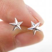 Small Simple Star Shaped Stud Earrings Non Allergenic Plastic Post