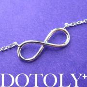 Simple Infinity Loop Outline Promise Friendship Bracelet in Sterling Silver